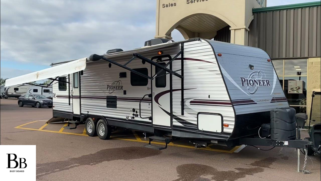 2018 pioneer toy hauler travel trailer specs