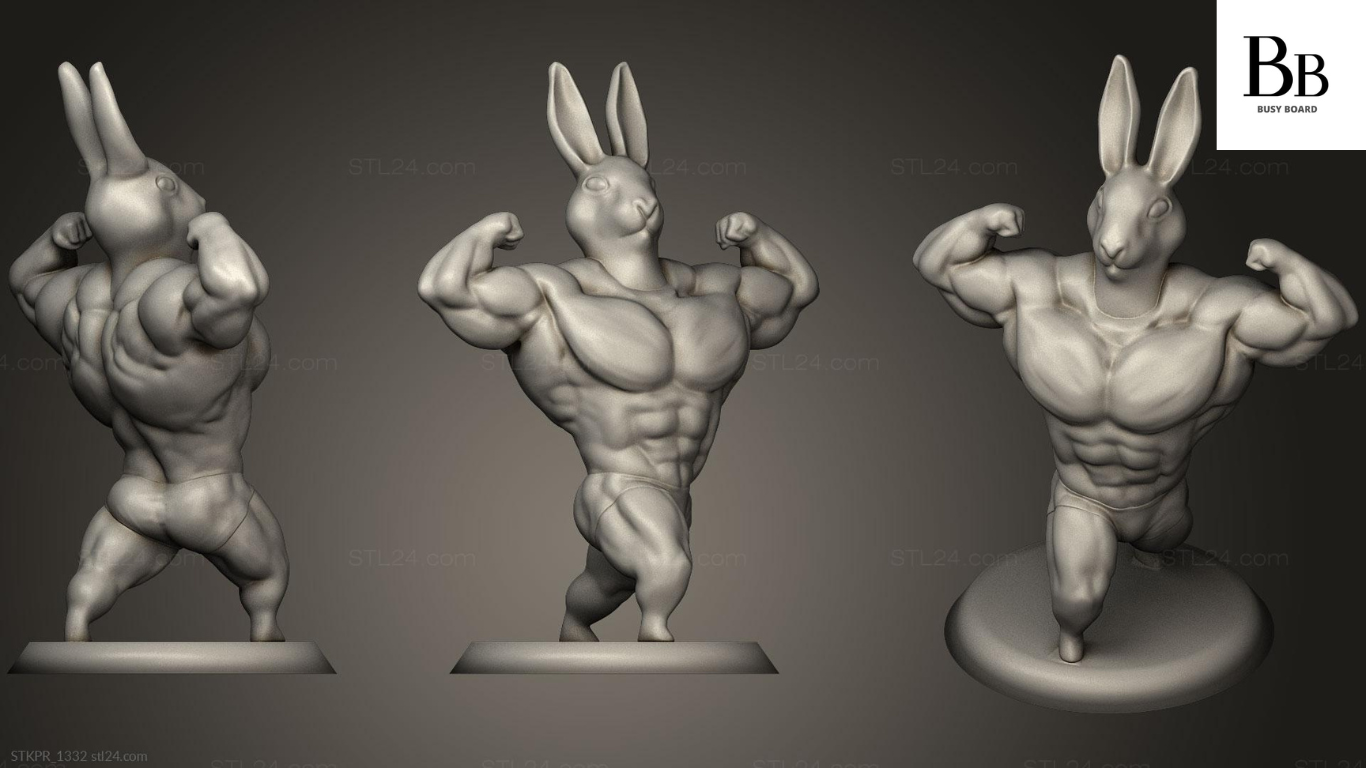 ceram rabit muscle gorwth in one litte pose